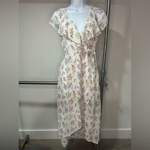 Floral sundress split in dress